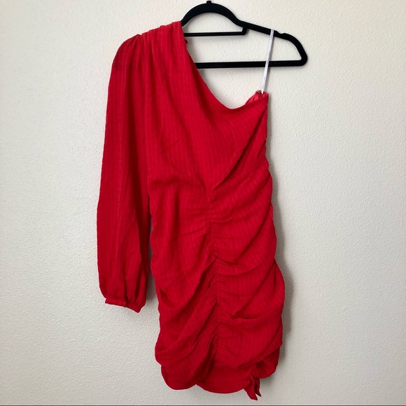 Lovers and Friends Kelsea Red One Shoulder Mini Dress - Picture 6 of 6